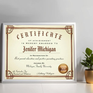 Diploma de certificado personalizado de contrafaçã