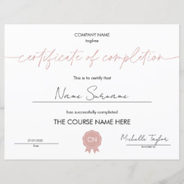 Diploma de participação de certificado de conclusã