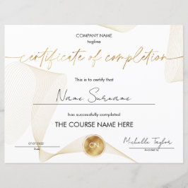 Diploma de participação de certificado de conclusã