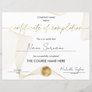 Diploma de participação de certificado de conclusã