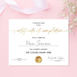 Diploma de participação de certificado de conclusã