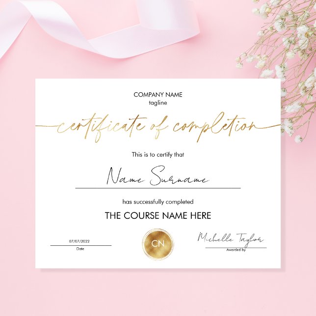 Diploma de participação de certificado de conclusã (Criador carregado)