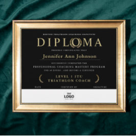 Diploma do Prêmio de Graduação Dourada de Wreath n