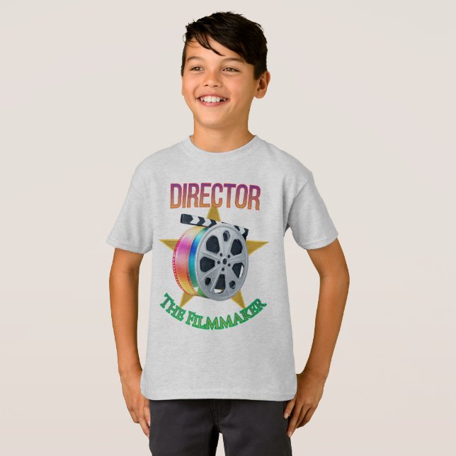 Director - The Filmmaker Boy's T-Shirt (Frente Completa)