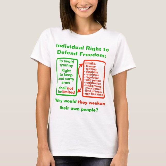 Direito de Defender a Camisa T (leve) (Frente)