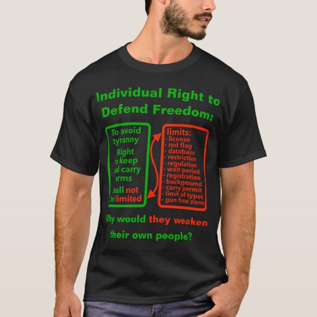 Direito de Defender T-Shirt (escuro) (Frente)