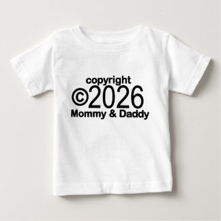 Direitos autorais 2026 Camiseta do Bebê da Mamãe e