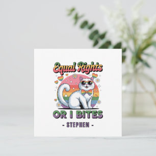 Direitos iguais - Orgulho LGBTQ de Gato Branco Eng
