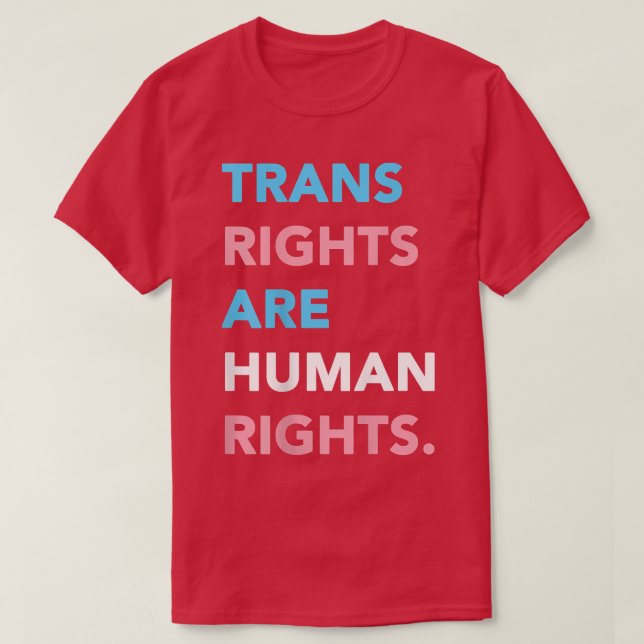 Direitos Trans são Camiseta LGBTQ de Direitos Huma (Frente do Design)