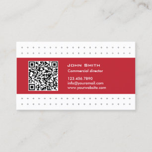 Diretor comercial cartão de visita do código