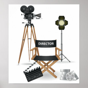 Diretor de filme poster ajustado