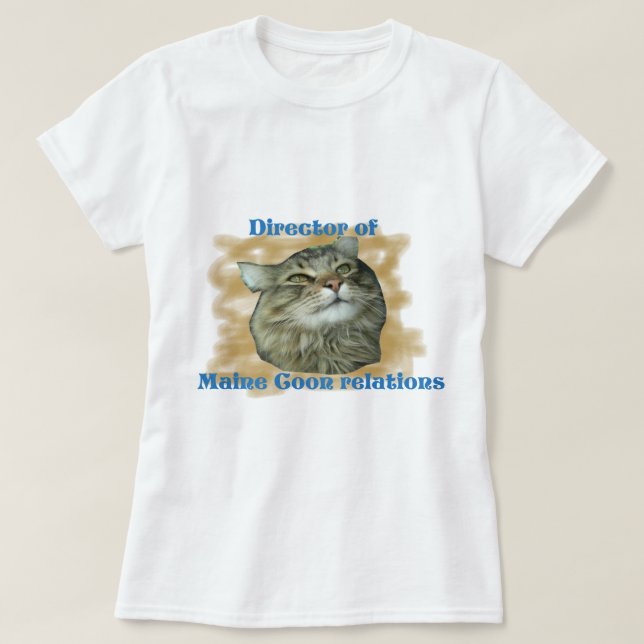 Diretor do Camiseta de Relações com Maine Coon (Frente do Design)