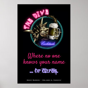 Diretor noturno - The Dive (Design nº 1) Poster