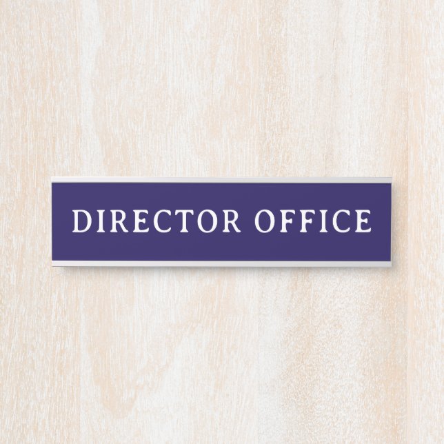 DIRETOR | Placa de Nome de Porta Moderna Profissio (Frente)