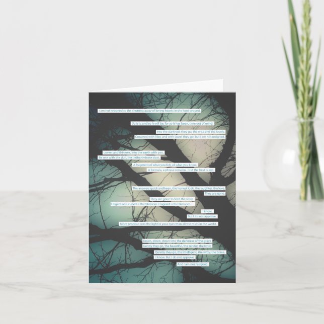 dirge sem o cartão de simpatia da música (Frente)