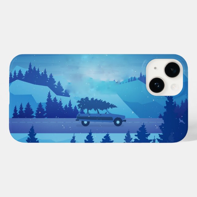 Dirigindo pela estrada com uma árvore de natal (Verso (horizontal))