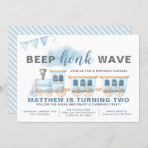 Dirigir De Comboio, Menino Do Convite De Aniversár