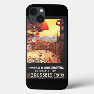 Dirigível de Lebaudy com as bandeiras do mundo na