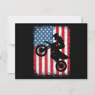 Dirt Bike American Flag Motocross Biker Men