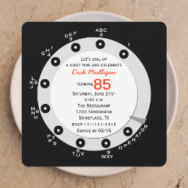 Discagem Rotação do 85º Convite de aniversário