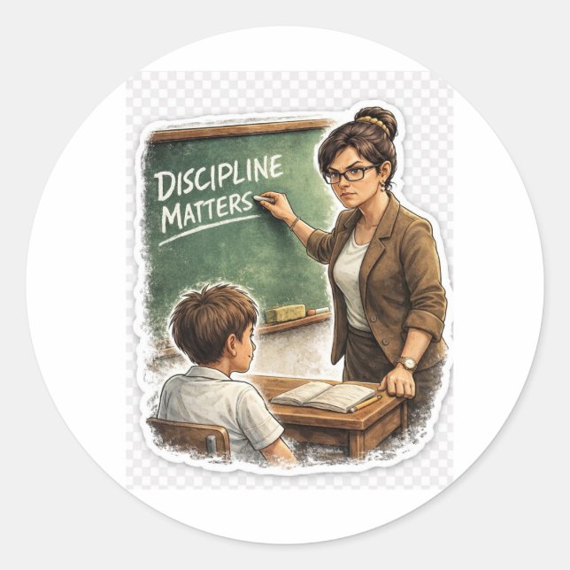 Disciplina Importa Adesivo para Professor (Frente)