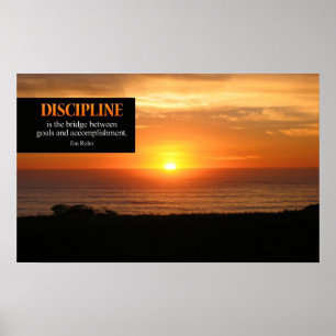 Disciplina Poster Motivacional Impressão