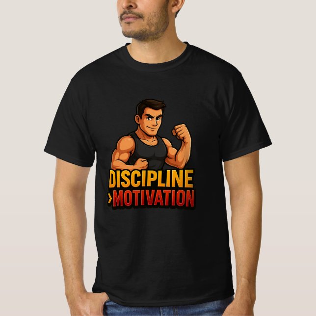 Disciplina Sobre Camisa De Motivação (Frente)
