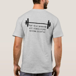 Disciplinar T-shirt com texto preto grosso