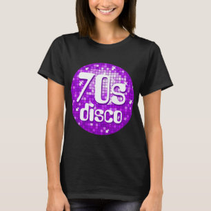 Disco Azulejos Camiseta púrpura '70s Disco' preto