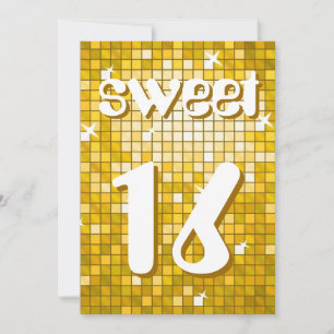Disco Azulejos "Dourado" Sweet 16 convite amelia t