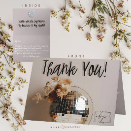 Disco Ball | Boho Flowers | Cartões de agradecimen