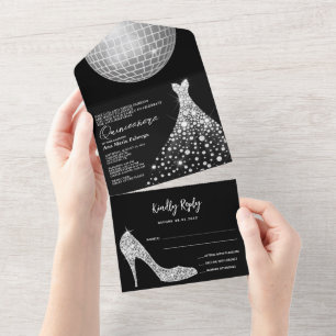 Disco Ball, Stiletto & Ball Gown Quinceañera