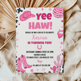 Disco Cowgirl Rodeo Western Birthday Convite