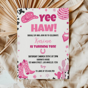 Disco Cowgirl Rodeo Western Birthday Convite