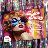 Disco Diva 70s Convite Disco