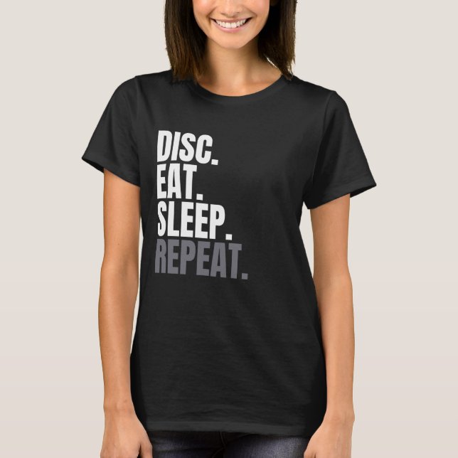 Disco Dormir Repetir Camisa Para Homens, Golfe De  (Frente)
