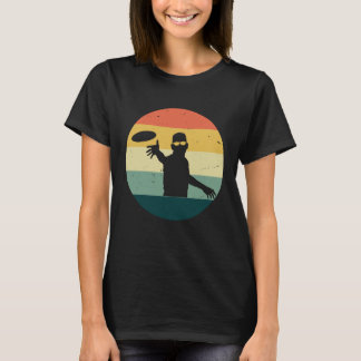 Disco Vintage Golf Frisbee Jogando T-Shirt