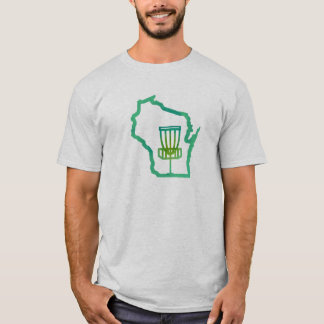 Disco Wisconsin - t-shirt do golfe do disco do