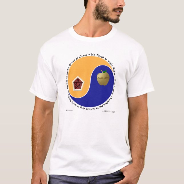 Discordian camisas (brancas/naturais) de Chao (Frente)