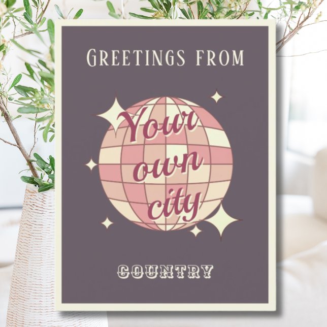 discoteca de nome roxo da cidade de cartão postal (Criador carregado)