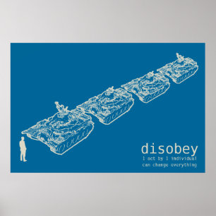 DISOBEY o poster do homem do tanque