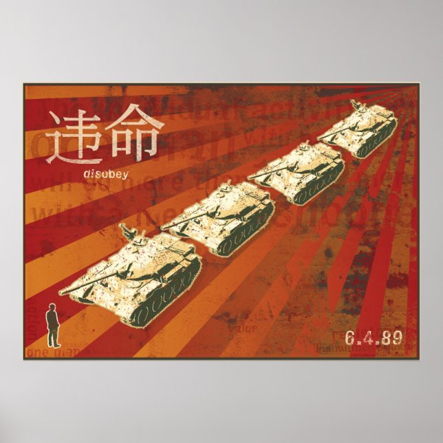 DisOBEY Tank Man Poster (Frente)