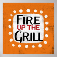 Disparar A Arte Da Parede Do Poster Grill