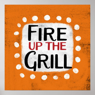 Disparar A Arte Da Parede Do Poster Grill