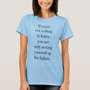 Disposta a aprender camiseta básica feminina