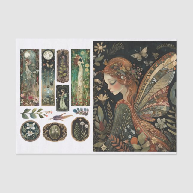 Dissociação de Fada com Sm. Design de papel tecidu (Frente )