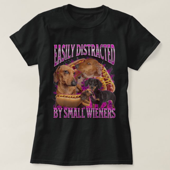 Distraído Facilmente Pela Camisa Pequena De Sabore (Frente do Design)