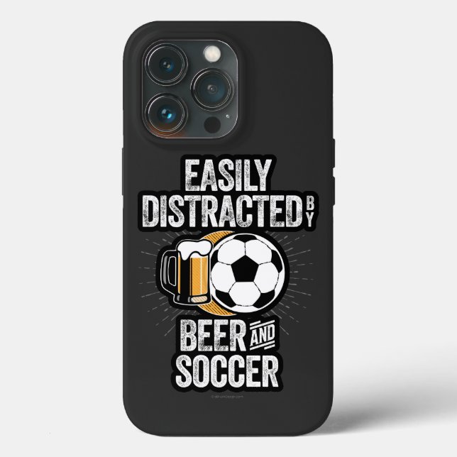 Distraído facilmente por Beer e Soccer Case-Mate i (Verso)