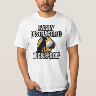 Distraído facilmente por Cães e Camisetas de Golfe