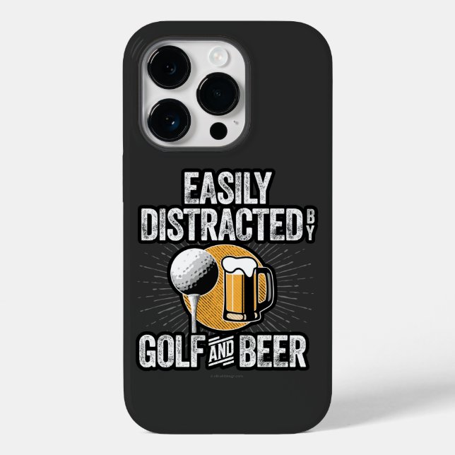 Distraído facilmente por Golf e Beer Case-Mate iPh (Verso)